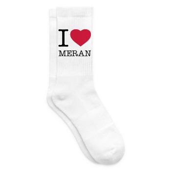 I LOVE MERAN - Tennissocken - Weiß - Rechts