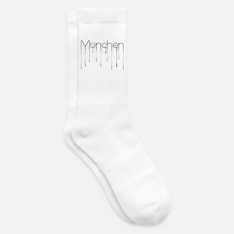 Munich Liquid - Design - Chaussettes de tennis - blanc