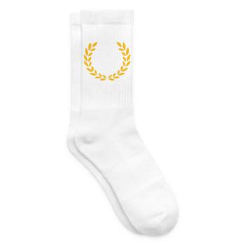 50th Birthday,Anniversary,50 Years,Laurel Wreath (25) - Tennis socks - white - Right