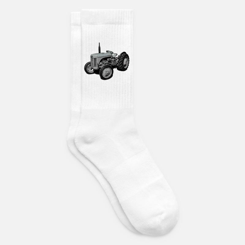 Alter Fergie TE20 Traktor - Tennissocken - Weiß