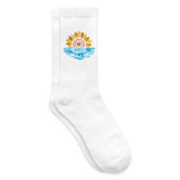 Tournesol, Mer, Coucher De Soleil, Fleurs, L’Eau - Chaussettes de tennis - blanc - Droite