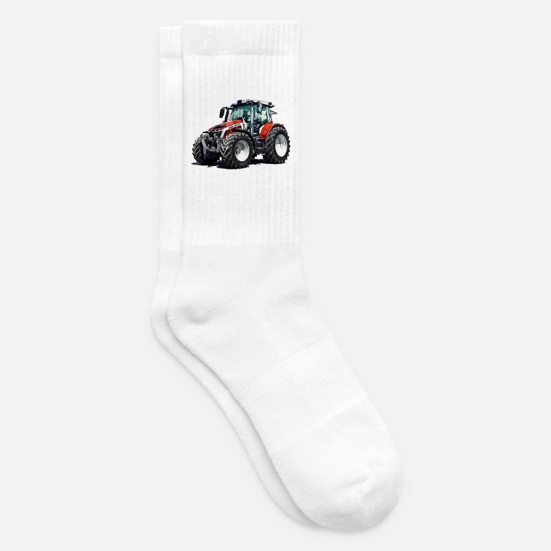 M F 5S Traktor - Tennissocken - Weiß