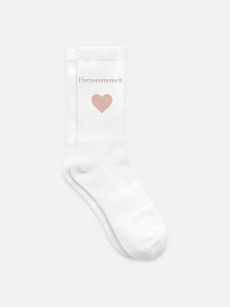 Herzensmensch - Tennissocken - Weiß