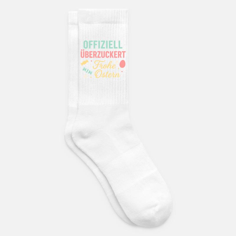 Officially sugar-coated Happy Easter - Tennis socks - white