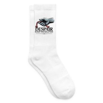 Elastische Hand, die ausgefranstes Seil hält - Tennissocken - Weiß - Rechts