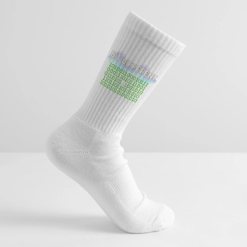 Bit Different - Nerdy Binary Error Design Tennis socks