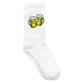 Beer Comic Beer Glass - Tennis socks - white - Right