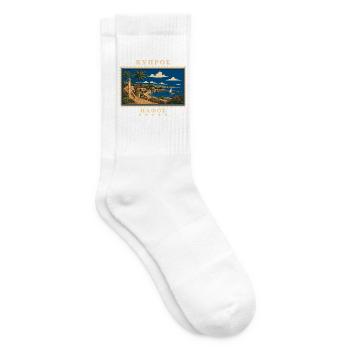 Zypern Paphos Vintage Reisemarke - Tennissocken - Weiß - Rechts