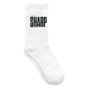 Ich bleibe wachsam | Fotografenausgabe - Tennissocken - Weiß - Rechts
