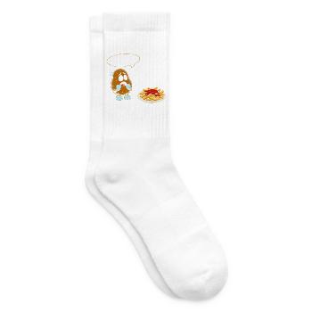What happened bro?! Fritten Pommes French fries - Tennissocken - Weiß - Rechts