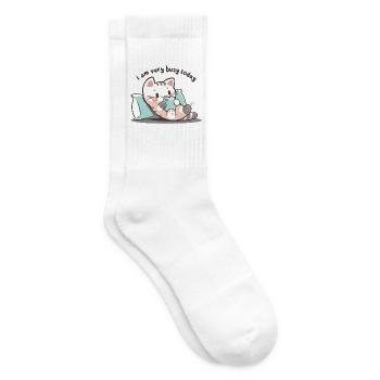 Ich bin heute sehr beschäftigt - Tennissocken - Weiß - Rechts