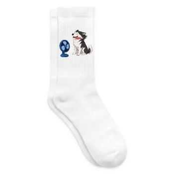 Husky im Gegenwind - Tennissocken - Weiß - Rechts