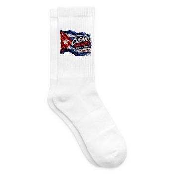 Kubanische Flagge: Stolz bis zum Tod - Tennissocken - Weiß - Rechts