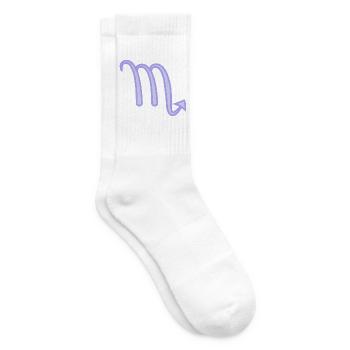 Skorpion-Sternzeichen-Symbol Pastel Purple - Tennissocken - Weiß - Rechts