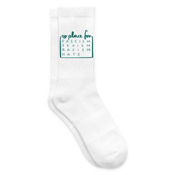 Kein Platz für Fasismus und Hass - Tennissocken - Weiß - Rechts