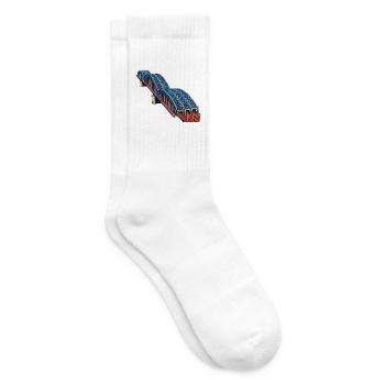 Hohenzollernbrücke Farbkunst - Tennissocken - Weiß - Rechts