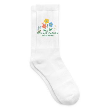 You are enough - Just as you are - Tennissocken - Weiß - Rechts