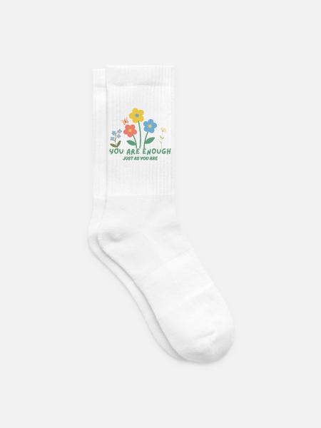 You are enough - Just as you are - Tennissocken - Weiß