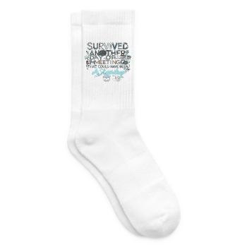 Überlebt: Ein weiterer Meeting-Tag - Tennissocken - Weiß - Rechts