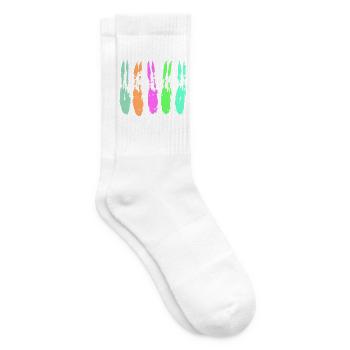 Farben Muster - Abstrakt - Tennissocken - Weiß - Rechts