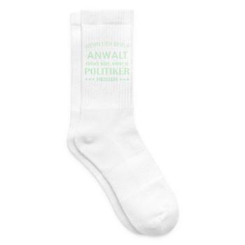 Wenn der Beruf Anwalt Politiker Satire - Tennissocken - Weiß - Rechts