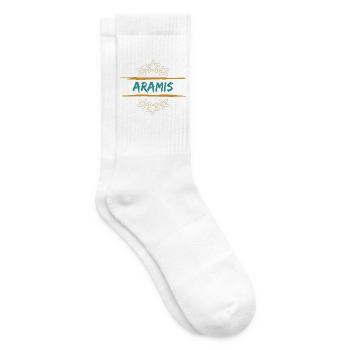 Geschenk für Aramis - Tennissocken - Weiß - Rechts