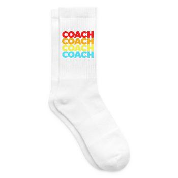Coach - Trainer - Training - Sport - Geschenkidee - Tennissocken - Weiß - Rechts