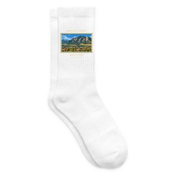 Vereinigte Staaten Boulder Vintage Reisemarke - Tennissocken - Weiß - Rechts