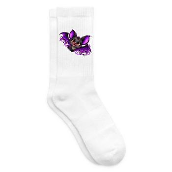 Lila Kuschelbat  - Tennissocken - Weiß - Rechts