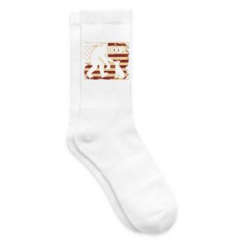 American Flag Bigfoot Yeti Boop The Snoot Dog Humo - Tennissocken - Weiß - Rechts