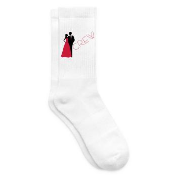 Département mariage marié mariée - Chaussettes de tennis - blanc - Droite