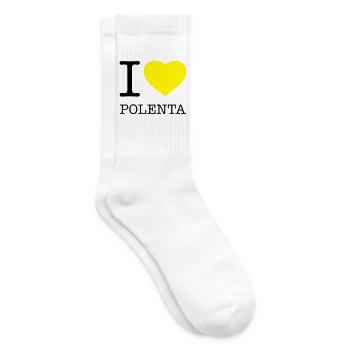 I LOVE POLENTA Mais - Tennissocken - Weiß - Rechts