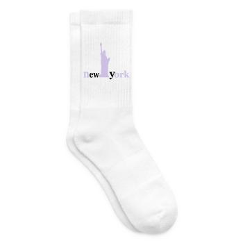 new_york - Tennis socks - white - Right