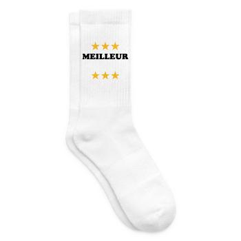 Meilleur (à personnaliser) - Chaussettes de tennis - blanc - Droite