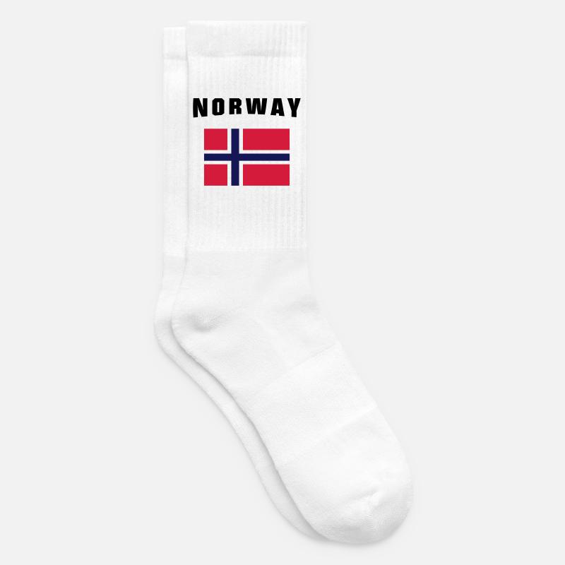 Norway Flag - Tennissocken - Weiß