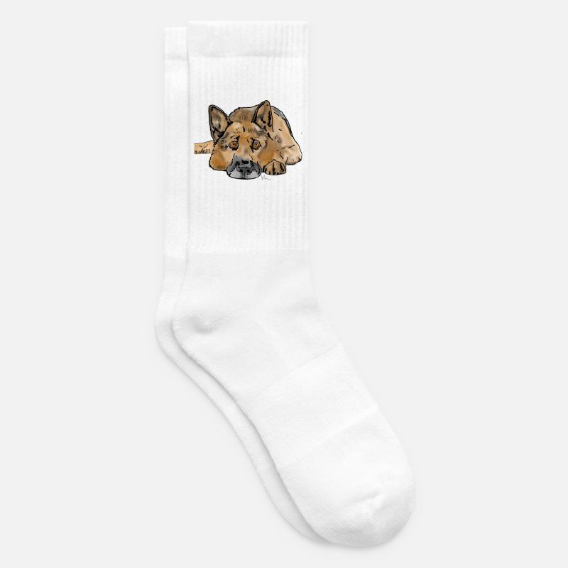 Deutscher Schäferhund - Tennissocken - Weiß