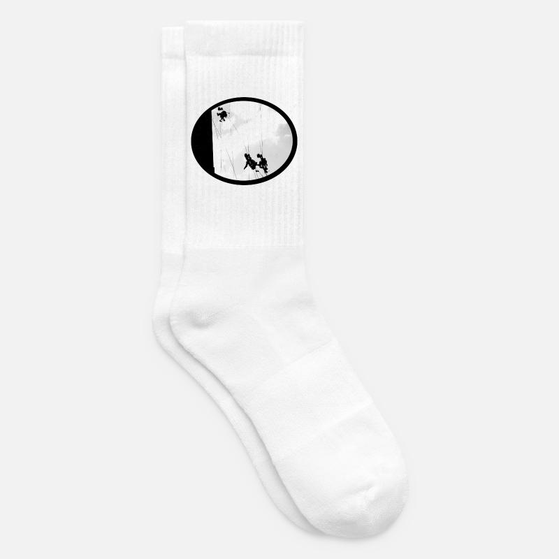 Fensterputzer in luftiger Höhe - Tennissocken - Weiß