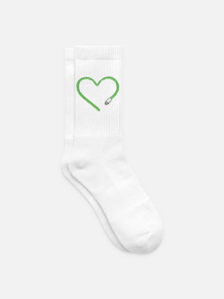Herz Schaf I Schäfchen Comic - Tennissocken - Weiß
