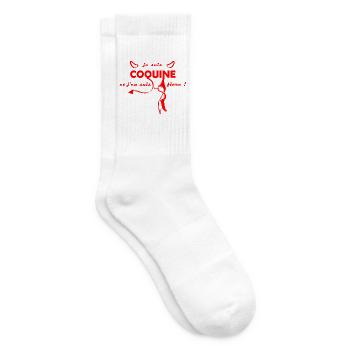 je suis coquine - Chaussettes de tennis - blanc - Droite