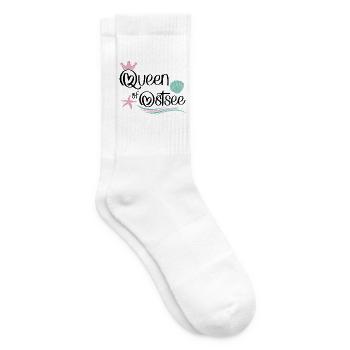 Ostsee T-Shirt für Frauen - Tennissocken - Weiß - Rechts