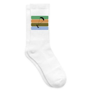 Kitesurfen - Kitesurfer mit vierfarbigem Design - Tennissocken - Weiß - Rechts