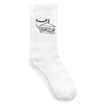 Breakfast Sandwich - Tennis socks - white - Right
