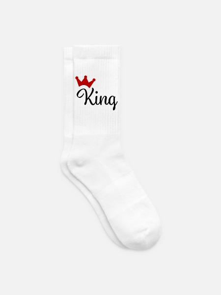 King mit Krone - Tennissocken - Weiß