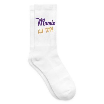 BONNE FÊTE MAMAN. MAMAN. FÊTE DES MÈRES - Chaussettes de tennis - blanc - Droite