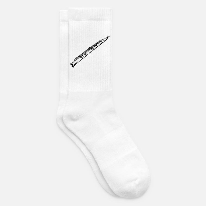Flöte - Tennissocken - Weiß