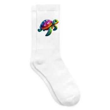 Schildkröte - Tennissocken - Weiß - Rechts