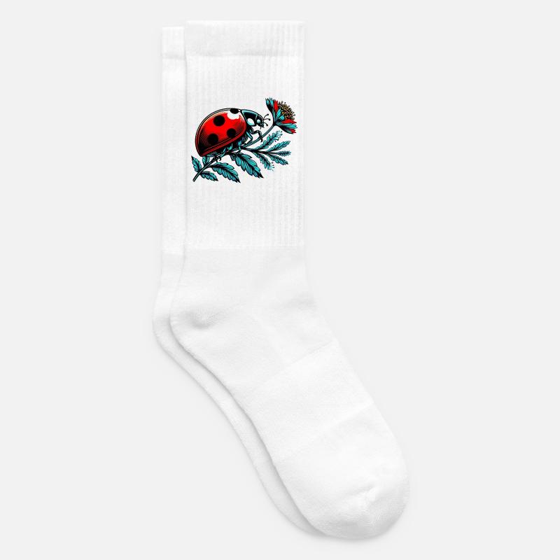 Marienkäfer - Tennissocken - Weiß