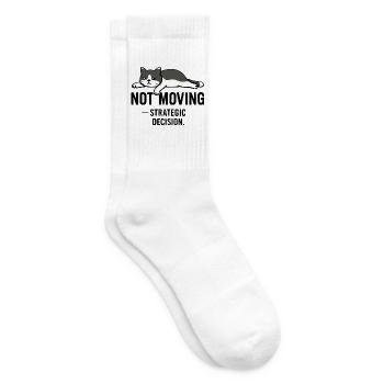 T-shirt Lazy cat – Not moving - Chaussettes de tennis - blanc - Droite