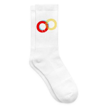 o Conception de lettrage - Chaussettes de tennis - blanc - Droite