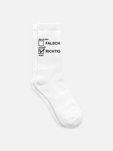 Richtig Aerger - Tennissocken - Weiß